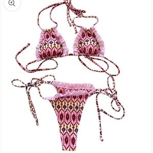 Strawberry Milk Mob Fig String Bikini Set